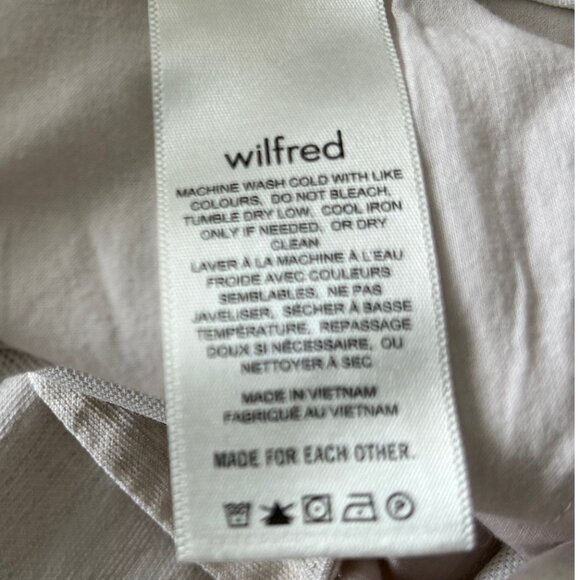 Wilfred Aritzia Linen Blend Tie Front Button Fly Light Taupe Trouser Pants Sz 10 - Picture 4 of 8